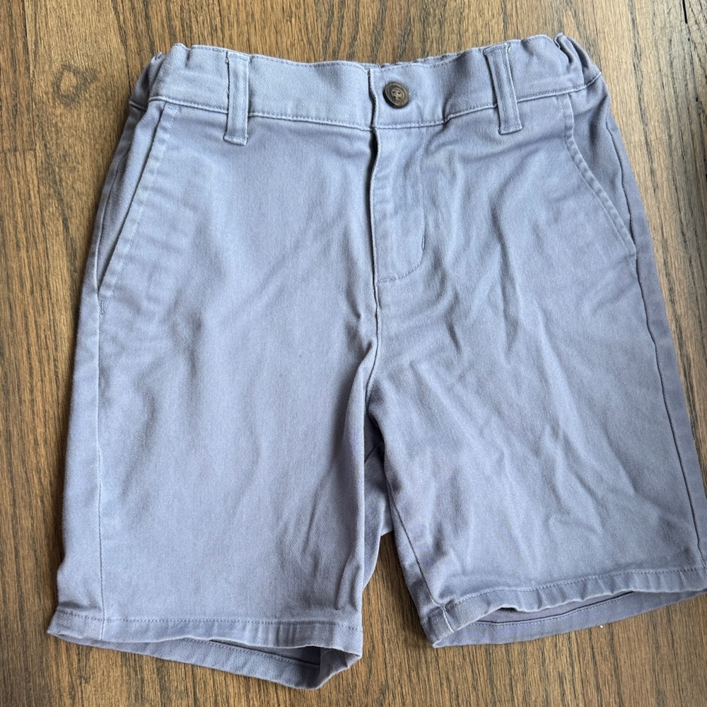 Janie and Jack Boys Gray Flat-Front Shorts